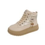 Fleece-Lined High-Top Snow Boots for Women, Fashionable Insulated Casual Winter Shoes  Student-Friendly Design - Image 6