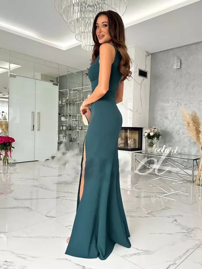 Sleeveless High Slit Maxi Dress - Image 7