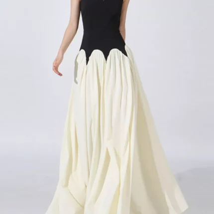 Two Tone Tube Maxi Dress