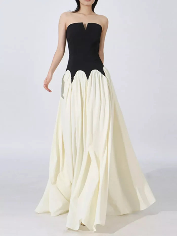 Two Tone Tube Maxi Dress Two Tone Tube Maxi Dress - Image 1