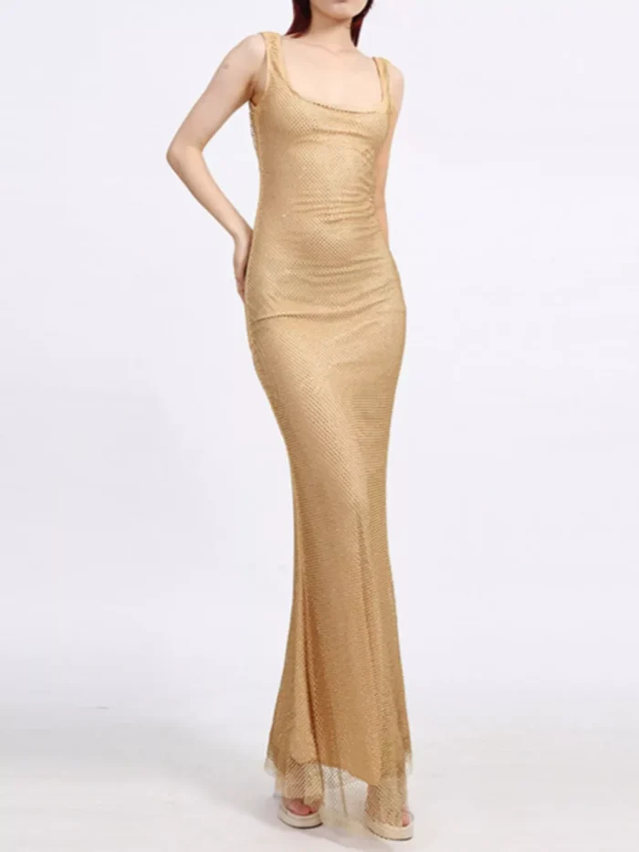 Backless Scoop Neck Maxi Dress Backless Scoop Neck Maxi Dress - Image 1