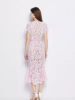 Lace Short Sleeve Mermaid Dress - Image 6