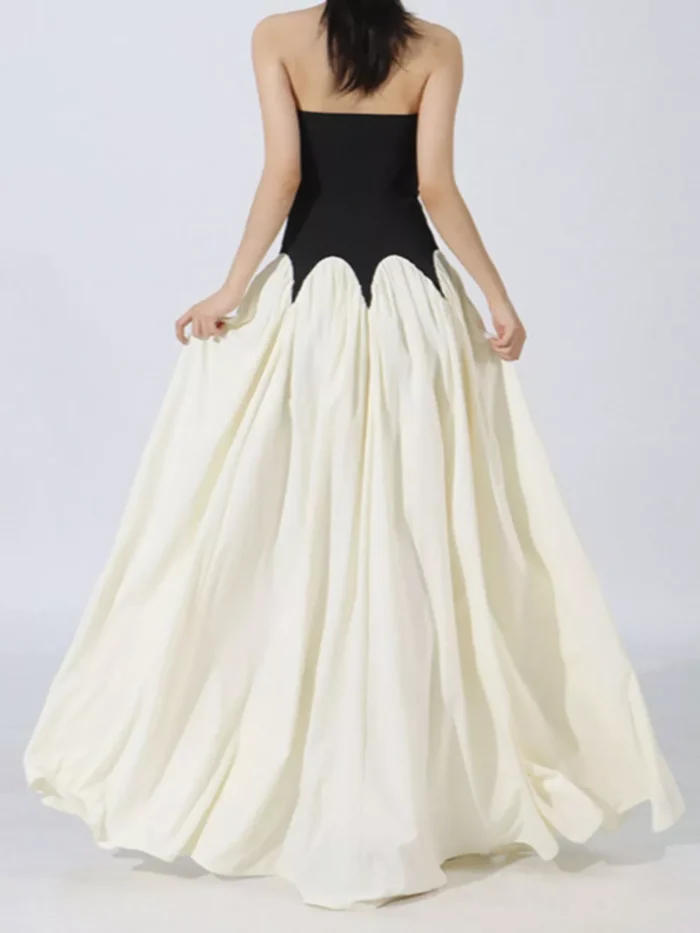 Two Tone Tube Maxi Dress - Image 5