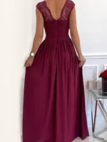High Slit Lace Detail Maxi Dress - Image 2