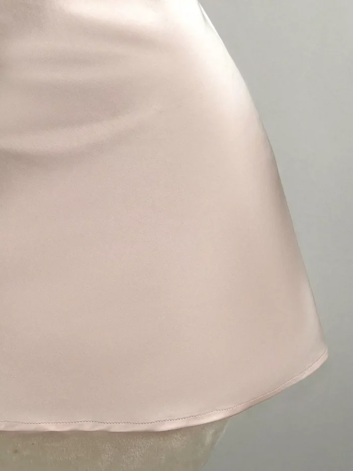 Satin Backless Halter Neck Dress - Image 7