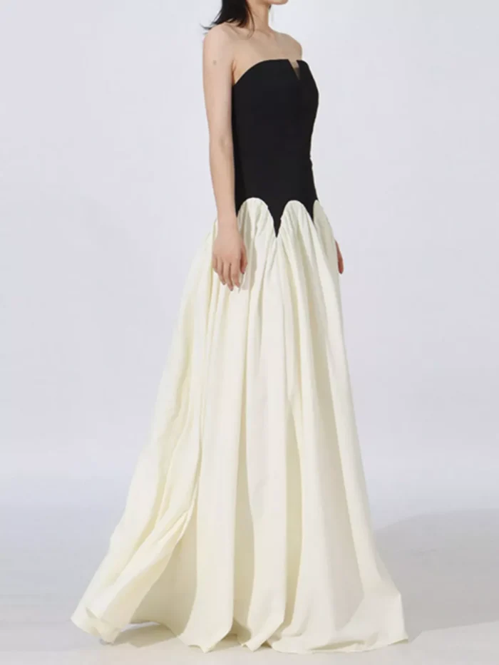 Two Tone Tube Maxi Dress - Image 4