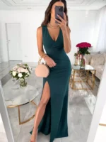 Sleeveless High Slit Maxi Dress - Image 5