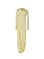 One-Shoulder Draped Maxi Dress - Image 4