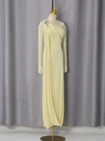 One-Shoulder Draped Maxi Dress - Image 6