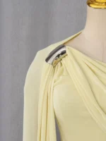 One-Shoulder Draped Maxi Dress - Image 8