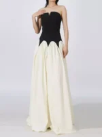 Two Tone Tube Maxi Dress - Image 3